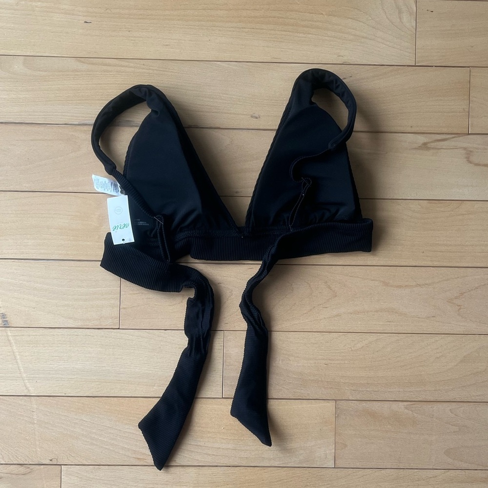 Aerie Black Ribbed Bikini Top - Picture 3 of 4